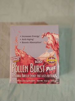 Pollen burst gushing grape