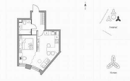 1-к квартира, 36.3 м², 16/39 эт.