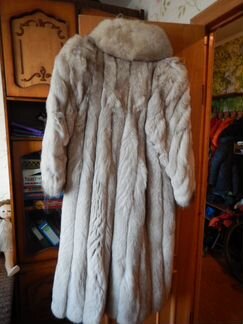 Шуба из песца длинная