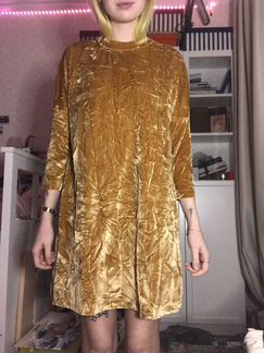 Бархатное платье zara