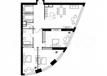3-к квартира, 165.6 м², 35/56 эт.