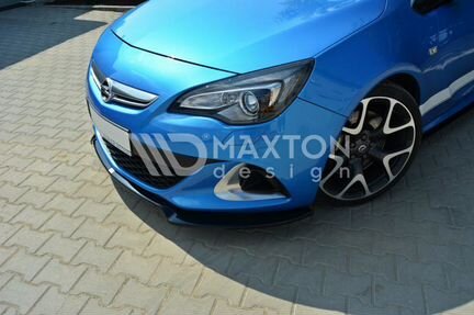 Сплиттер передний Opel Astra J OPC/VXR прилегающий
