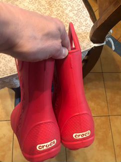 Сапожки Crocs красные р.30