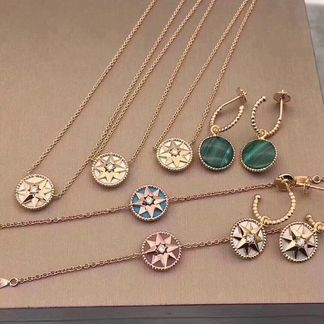 Dior, подвеска, браслет, серьги, кольцо