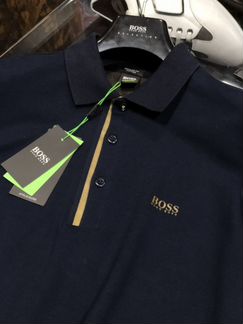 Hugo Boss Green поло с логотипом синий