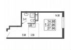 Квартира-студия, 28 м², 6/17 эт.