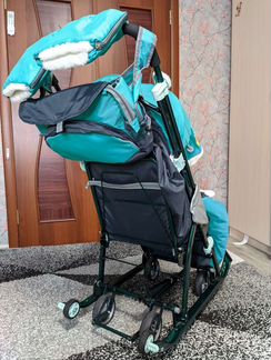 Санки коляска 2в1