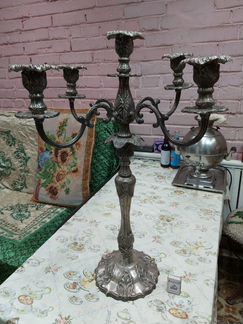 Продам старинный подсвечник, посеребренная