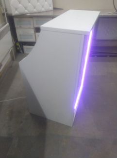 Ресепшн LED с цветной подсветкой. ресепшен стойка