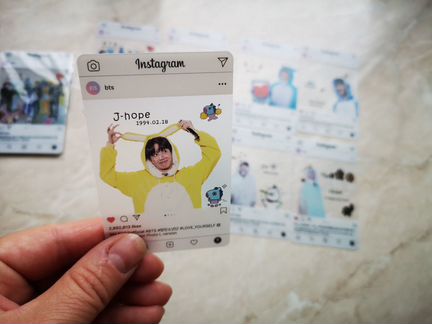 Карточки BTS BT21 неофиц пластик