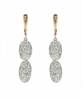 Золотые серьги с фианитами