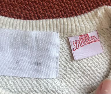 Свитер детский Zara Челвек Паук 122 размер + штаны
