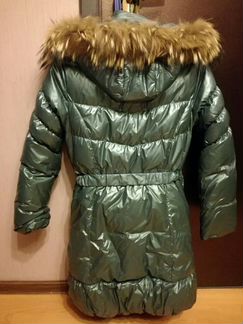 Удлиненная куртка-пуховик для девочек-по