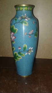 Ваза латунь, эмаль