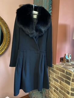 Пальто emporio armani шерсть мех лиса