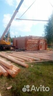 Сруб для дома с рубленным балконом. Ручная рубка