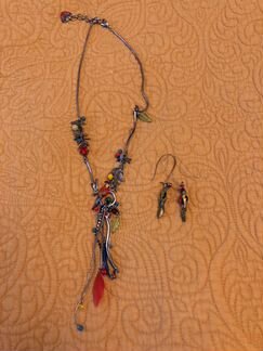 Подвеска и серьги Frank Herval Попугаи»