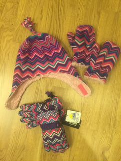 Комплект шапка, варежки, краги 4t