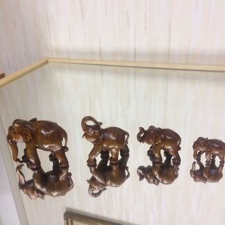 Старые слон слоники сандал 4 слона