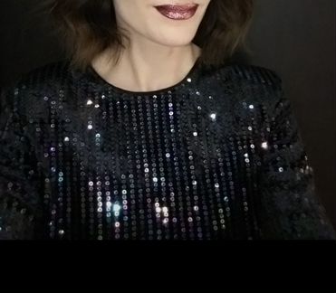 Толстовка бархат с пайетками