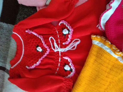 Вязаные платья для девочки до 1 года периода СССР